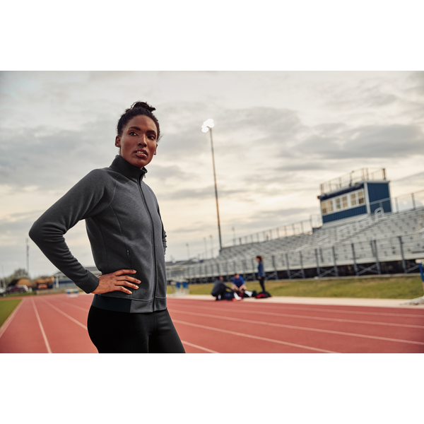 Sport-Tek® PosiCharge® Strive Poly/Cotton Fleece Ladies' Full-Zip