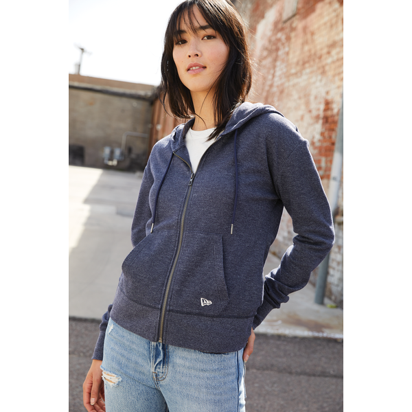 New Era® Thermal Cotton/Poly Full-Zip Ladies' Hoodie