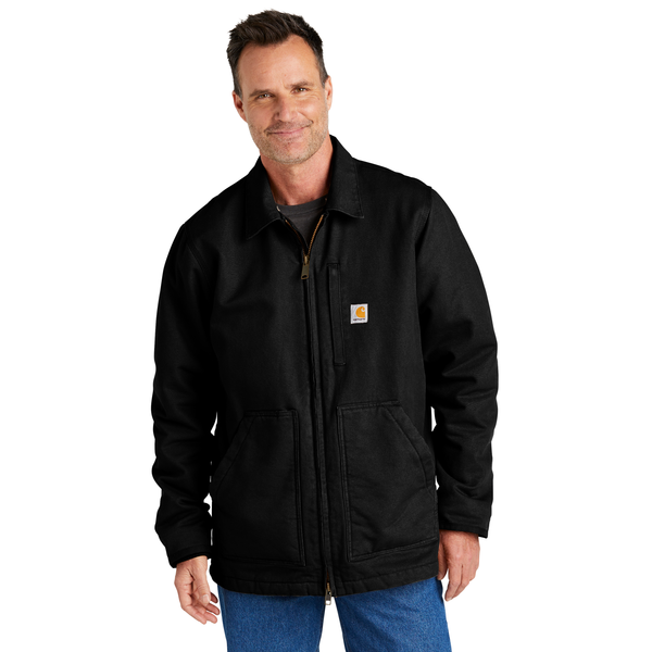 Carhartt® Cotton Washed Duck Sherpa-Lined Men's Tall Coat
