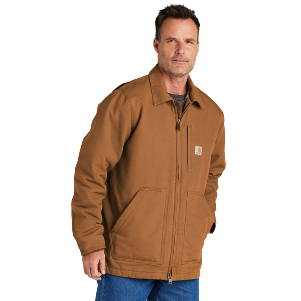 Carhartt® Cotton Washed Duck Sherpa-Lined Men's Tall Coat