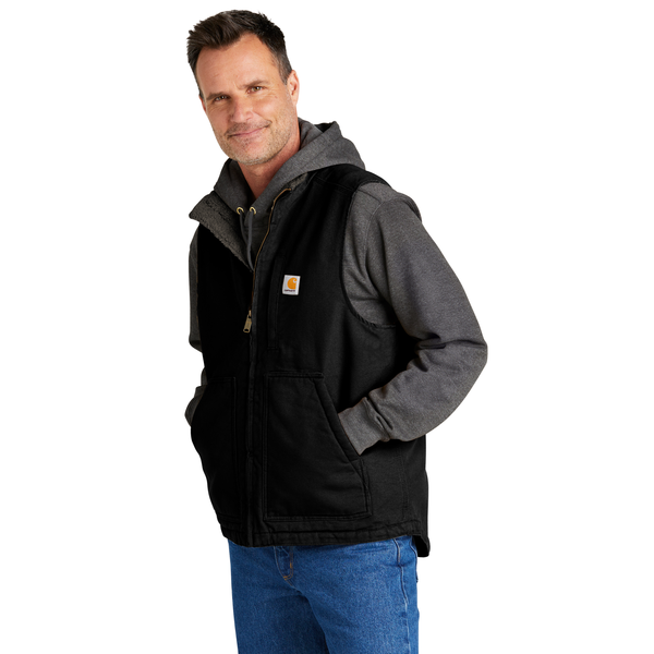 Carhartt® Cotton Washed Duck Sherpa-Lined Mock Neck Men's Vest