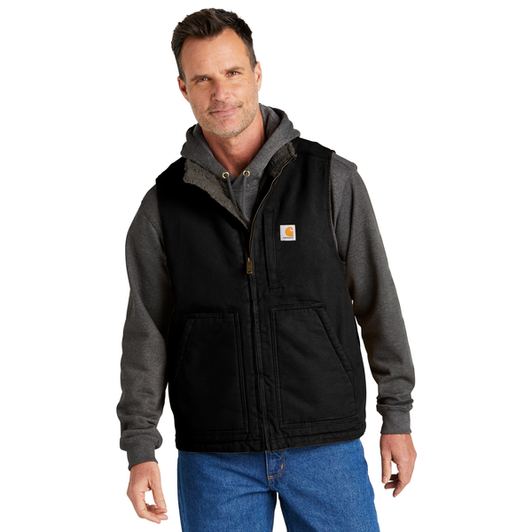 Carhartt® Cotton Washed Duck Sherpa-Lined Mock Neck Men's Vest