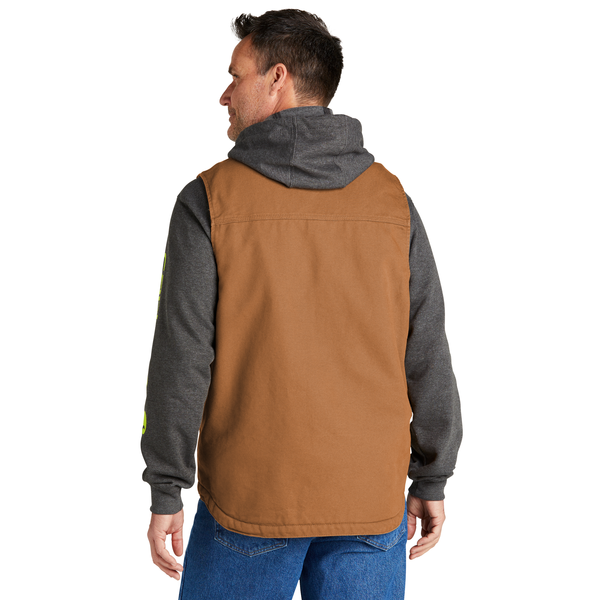 Carhartt® Cotton Washed Duck Sherpa-Lined Mock Neck Men's Vest