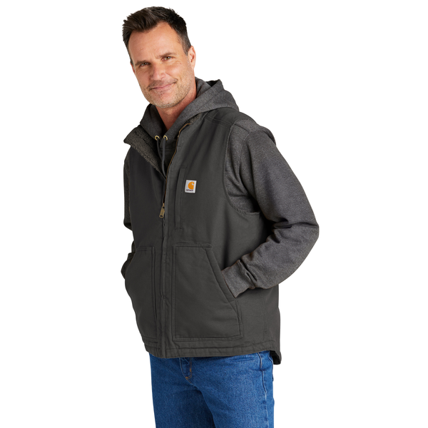 Carhartt® Cotton Washed Duck Sherpa-Lined Mock Neck Men's Vest