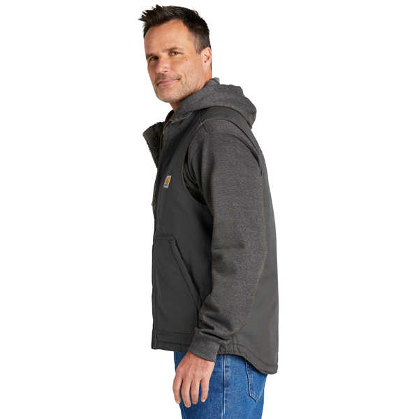 Carhartt® Cotton Washed Duck Sherpa-Lined Mock Neck Men's Vest
