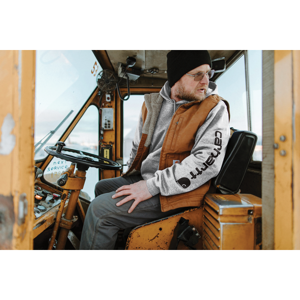 Carhartt® Cotton Washed Duck Sherpa-Lined Mock Neck Men's Vest