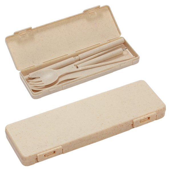 Portable 6-in-1 Wheatstraw Tableware Set