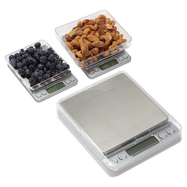 Easy Measure Digital Kitchen Scale w/ Food Tray