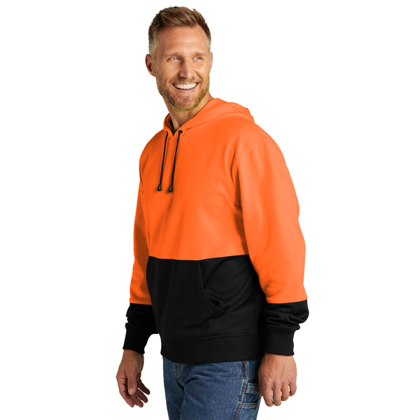 CornerStone® Enhanced Visibility Polyester Fleece Men's Pullover Hoodie