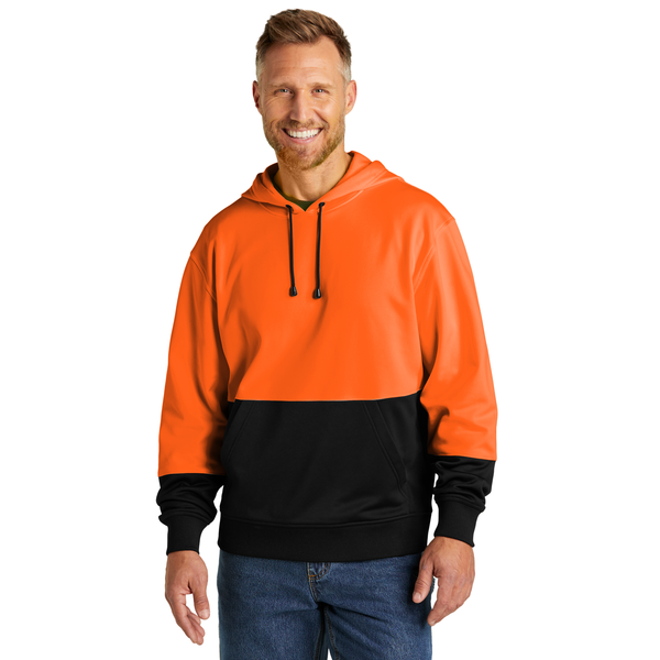 CornerStone® Enhanced Visibility Polyester Fleece Men's Pullover Hoodie