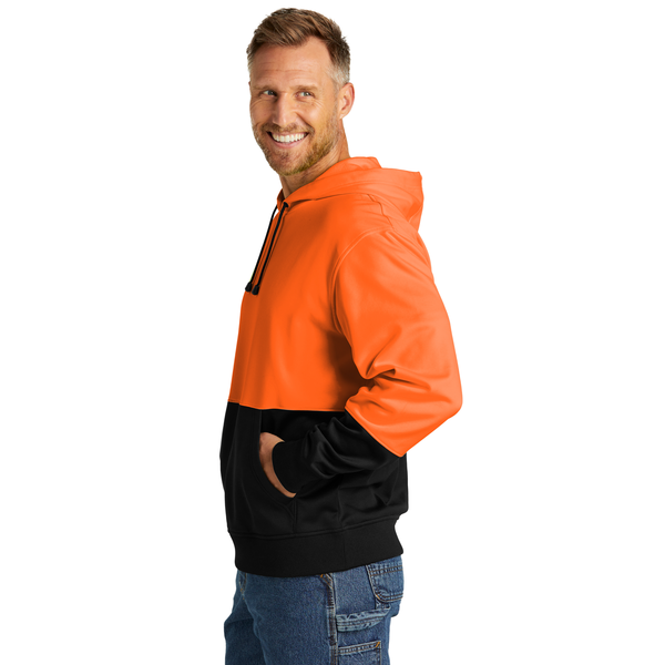 CornerStone® Enhanced Visibility Polyester Fleece Men's Pullover Hoodie