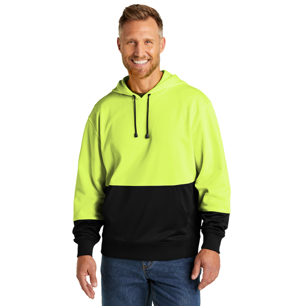 CornerStone® Enhanced Visibility Polyester Fleece Men's Pullover Hoodie