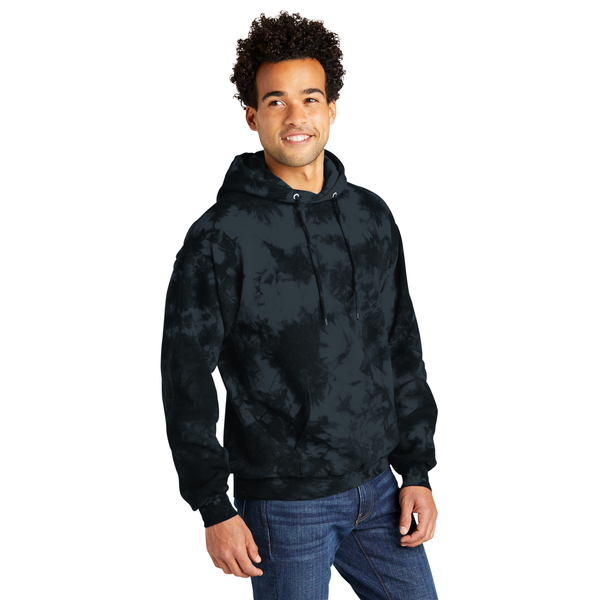 Port & Company® Cotton/Poly Crystal Tie-Dye Pullover Unisex Hoodie