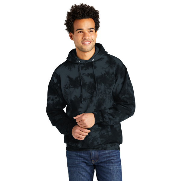 Port & Company® Cotton/Poly Crystal Tie-Dye Pullover Unisex Hoodie