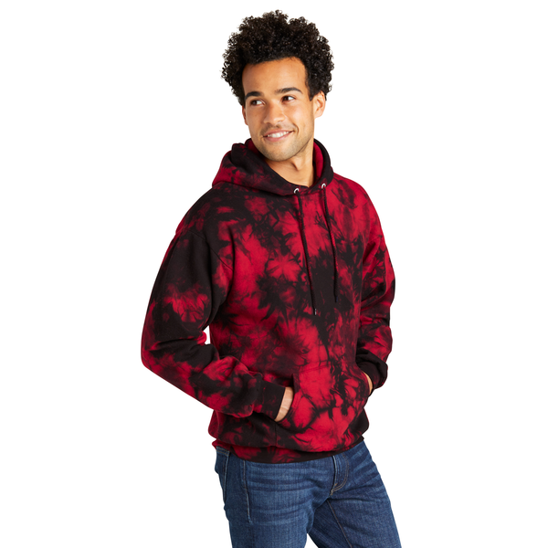 Port & Company® Cotton/Poly Crystal Tie-Dye Pullover Unisex Hoodie