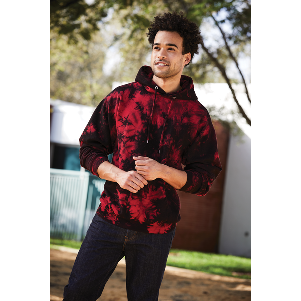 Port & Company® Cotton/Poly Crystal Tie-Dye Pullover Unisex Hoodie