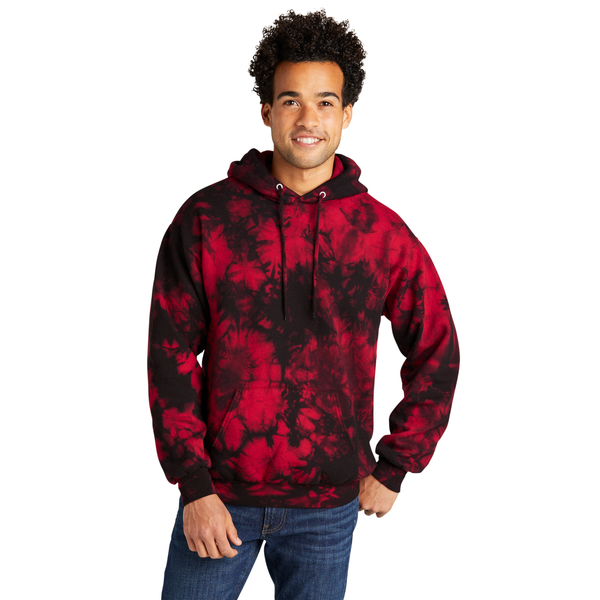 Port & Company® Cotton/Poly Crystal Tie-Dye Pullover Unisex Hoodie