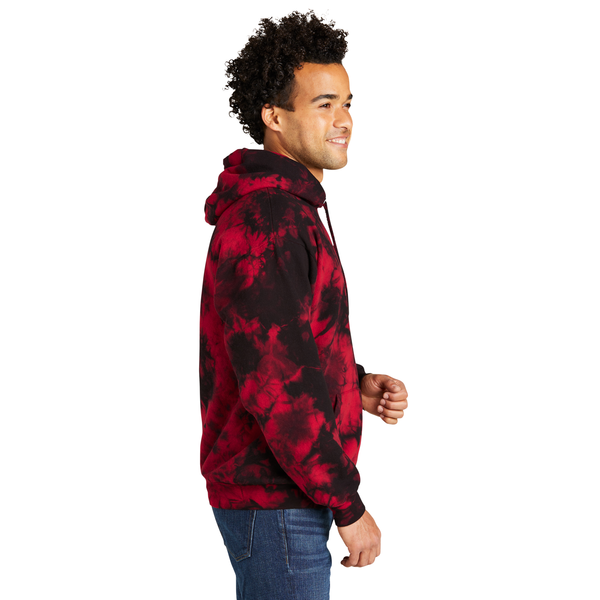 Port & Company® Cotton/Poly Crystal Tie-Dye Pullover Unisex Hoodie