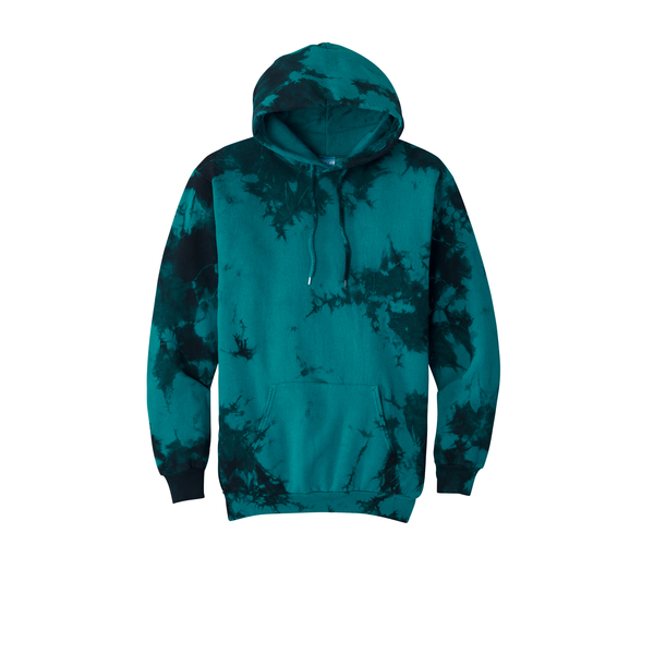 Port & Company® Cotton/Poly Crystal Tie-Dye Pullover Unisex Hoodie