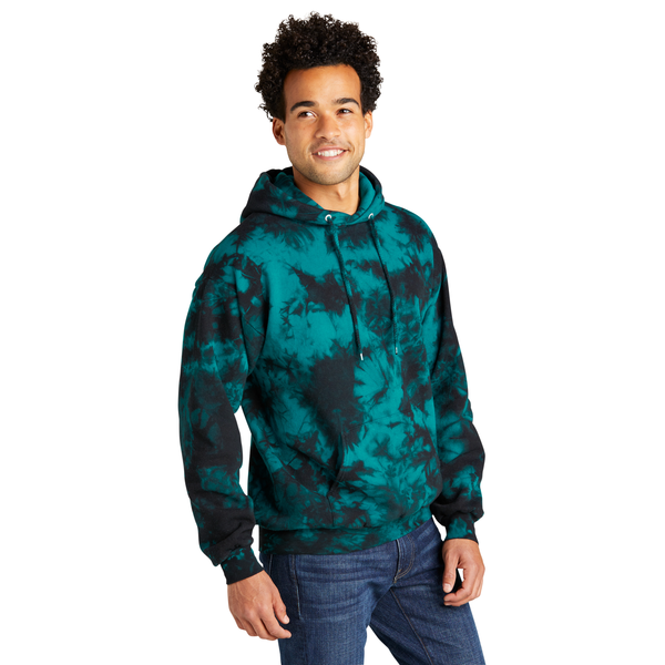 Port & Company® Cotton/Poly Crystal Tie-Dye Pullover Unisex Hoodie