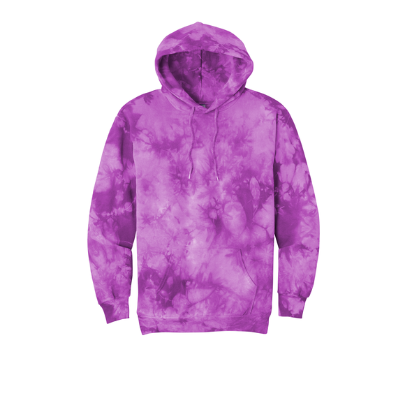 Port & Company® Cotton/Poly Crystal Tie-Dye Pullover Unisex Hoodie