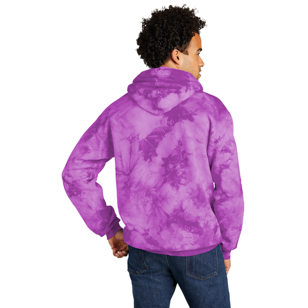 Port & Company® Cotton/Poly Crystal Tie-Dye Pullover Unisex Hoodie