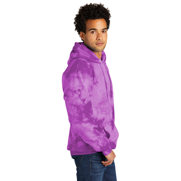 Port & Company® Cotton/Poly Crystal Tie-Dye Pullover Unisex Hoodie