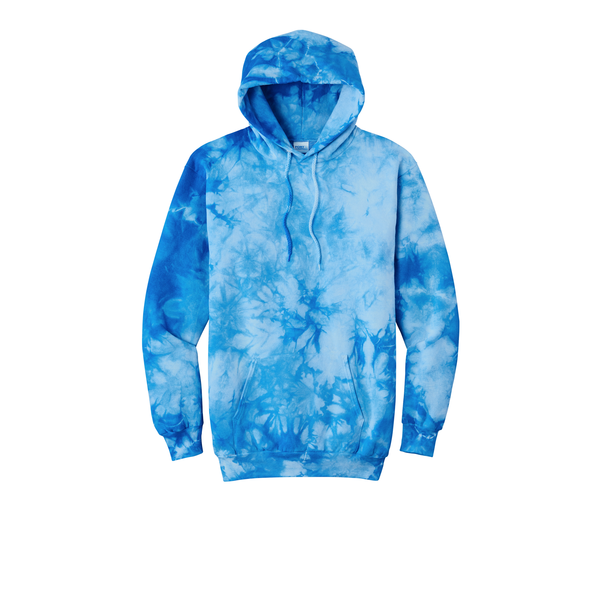 Port & Company® Cotton/Poly Crystal Tie-Dye Pullover Unisex Hoodie