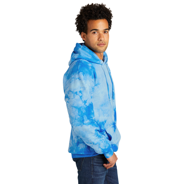 Port & Company® Cotton/Poly Crystal Tie-Dye Pullover Unisex Hoodie
