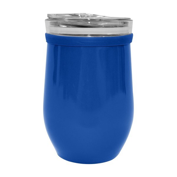 Glass & Stainless Steel Wine Tumbler, 8oz.