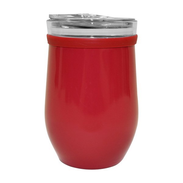 Glass & Stainless Steel Wine Tumbler, 8oz.