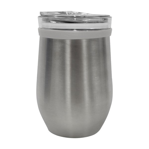 Glass & Stainless Steel Wine Tumbler, 8oz.