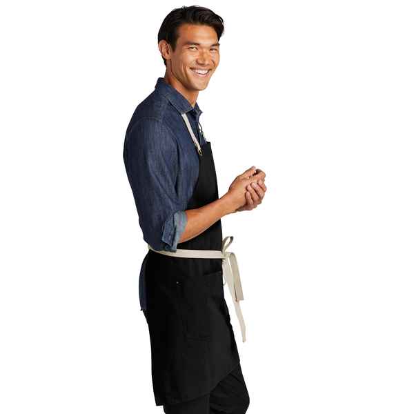 Port Authority® Canvas Full-Length Two-Pocket Apron