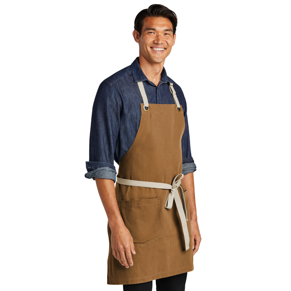 Port Authority® Canvas Full-Length Two-Pocket Apron