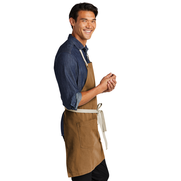 Port Authority® Canvas Full-Length Two-Pocket Apron
