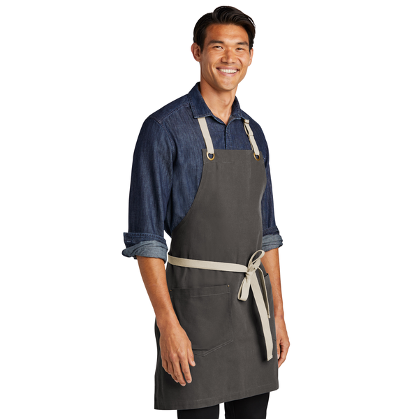 Port Authority® Canvas Full-Length Two-Pocket Apron