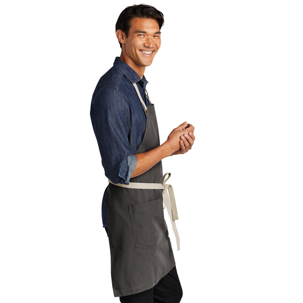 Port Authority® Canvas Full-Length Two-Pocket Apron