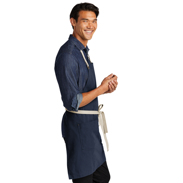 Port Authority® Canvas Full-Length Two-Pocket Apron