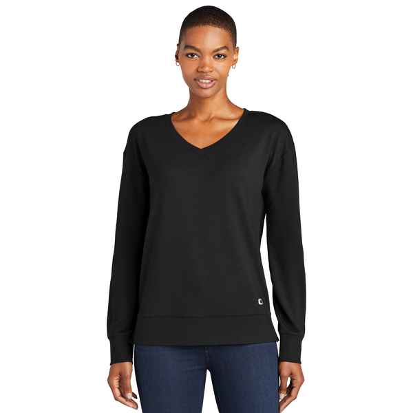 OGIO® Luuma Flex Modal/Poly/Spandex French Terry Long Sleeve Ladies' V-Neck Tee