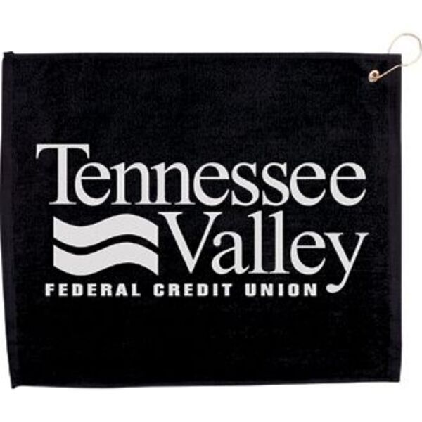 Hemmed Velour Golf Towel, 15" x 18"