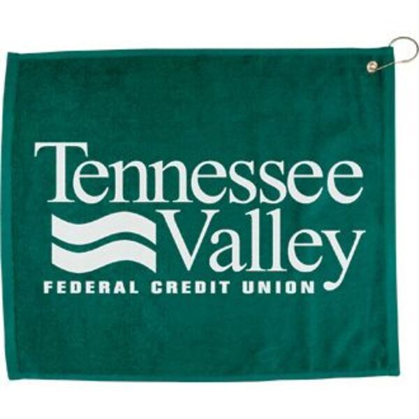 Hemmed Velour Golf Towel, 15" x 18"