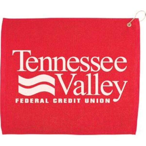 Hemmed Velour Golf Towel, 15" x 18"