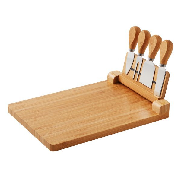 Magnetic Bamboo 5-Piece Cheese Board Set