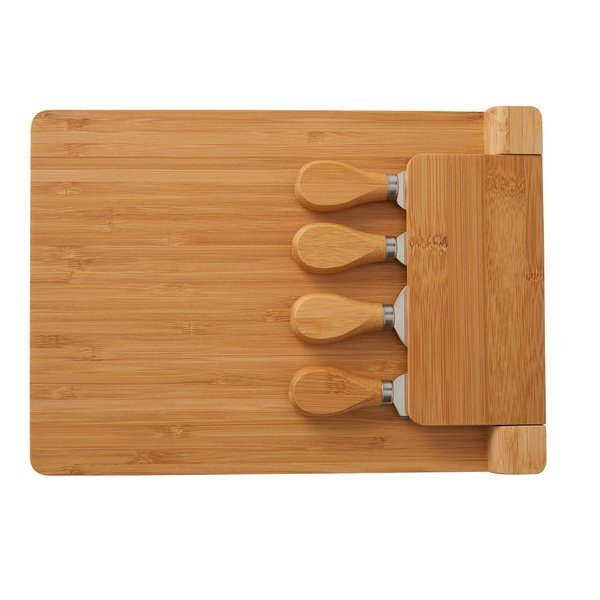 Magnetic Bamboo 5-Piece Cheese Board Set