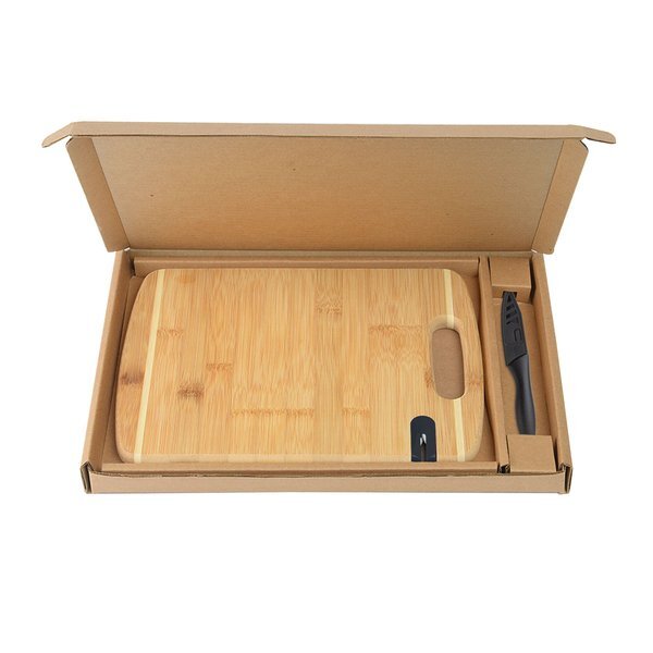 Bamboo Sharpen-It™ Cutting Board w/ Knife Gift Box Set