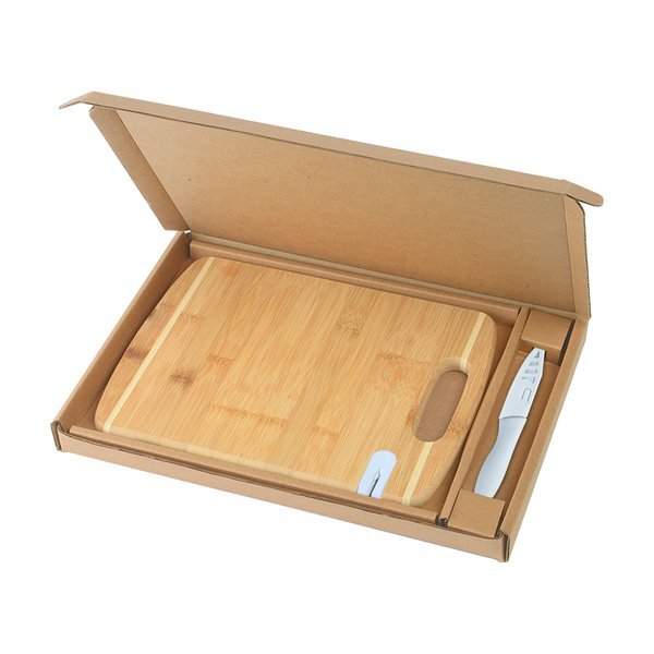 Bamboo Sharpen-It™ Cutting Board w/ Knife Gift Box Set