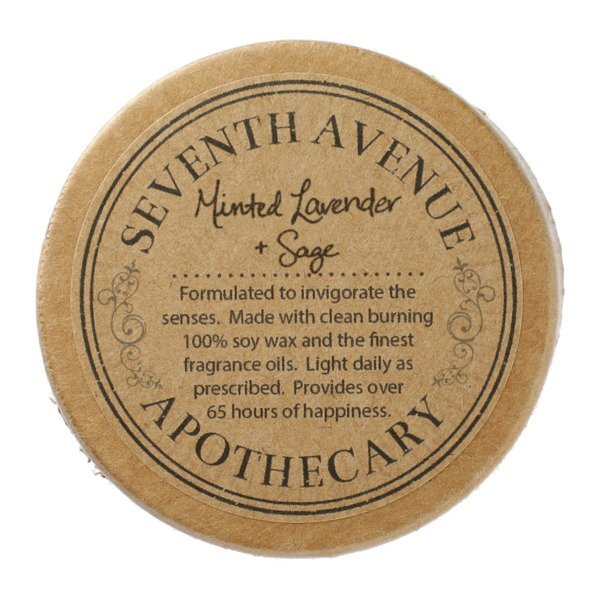 Seventh Avenue Apothecary Minted Lavender & Sage Glass Jar Candle, 11oz.