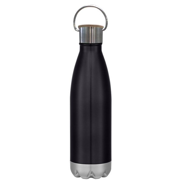 Swiggy Stainless Steel Vacuum Insulated Bottle w/ Bamboo Lid, 16oz.