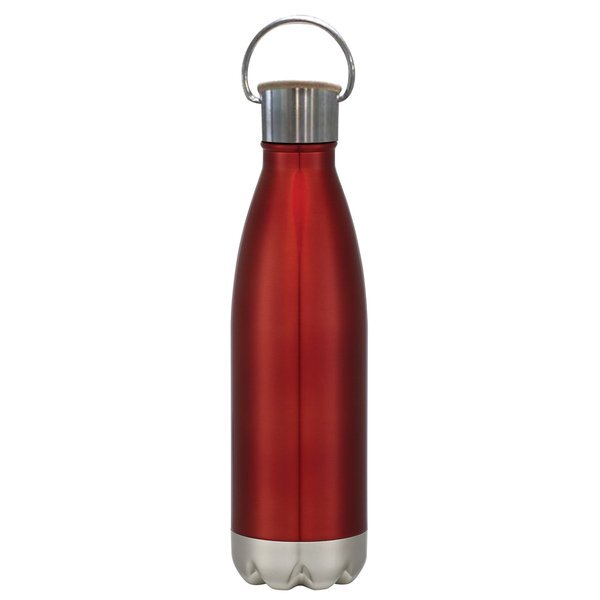 Swiggy Stainless Steel Vacuum Insulated Bottle w/ Bamboo Lid, 16oz.