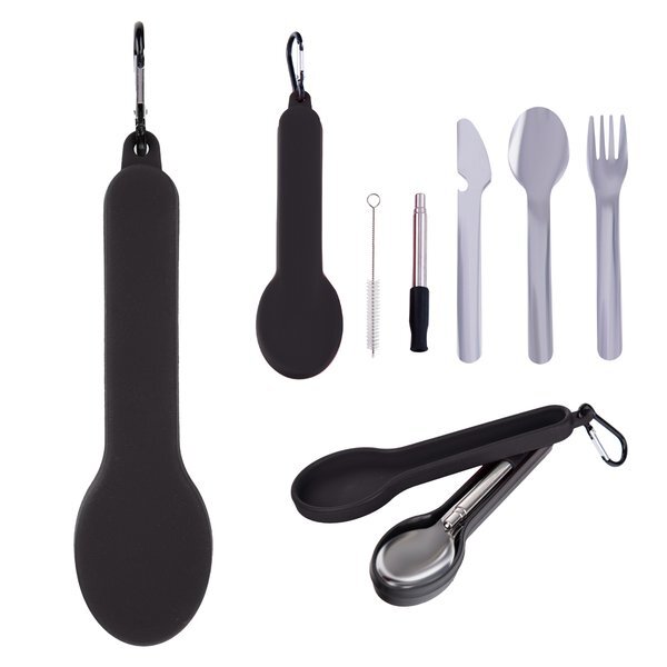 Travel Utensil Set w/ Silicone Holder